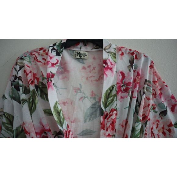 Show Me Your Mumu Women's One Size Pink Rose Garden of Blooms Brie Robe $84+ - Picture 4 of 13
